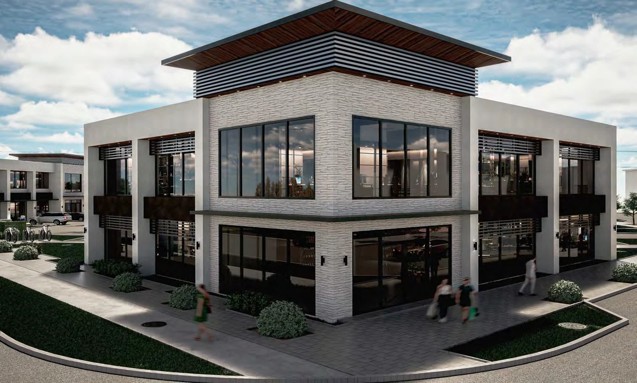Modern Tower Retail conceptual rendering