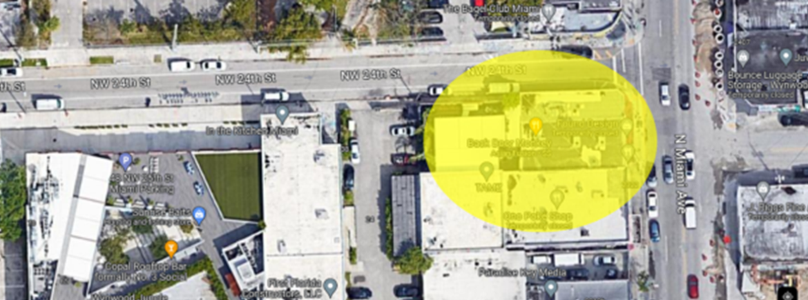2324-2328 North Miami Avenue & 36-38 Northwest 24th Street aerial map_Photo Credit Google Maps 1170x435